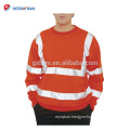 2017 New Hi Viz Safety Sweatshirt Sweat Reflective Strips Mens Work Clothing Jumper Top For Autumn